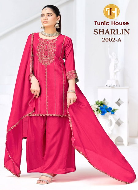 Sharlin By Tunic House Chinon Wholesale Kurti With Bottom Dupatta In India